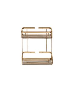 Sanco Shower Baskets Διπλή παραλ/μη Θήκη PVD θερμό μπρονζέ γυαλιστερό 00004-PVD-01PL
