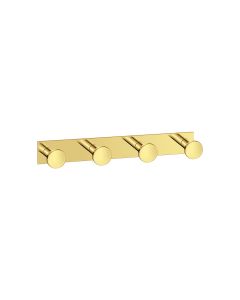 Sanco Bath Robe Hook & Door Stop Τετραπλό άγκιστρο PVD χρυσό ορείχαλκο γυαλιστερό 00684-PVD-02PL