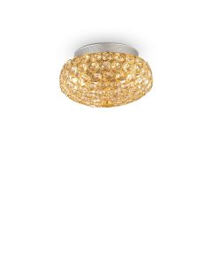 Φωτιστικό Οροφής KING PL3 Χρυσό Ideal Lux 075402
