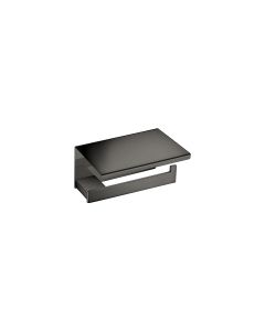 Sanco Monogram Χαρτοθήκη με καπάκι PVD gun metal γυαλιστερό 120407-PVD-05PL
