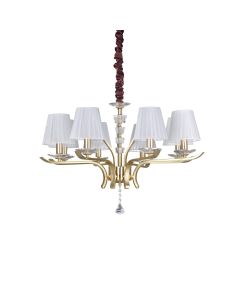 Κρεμαστό Φωτιστικό PEGASO SP8 Ορείχαλκος Ideal Lux 197739