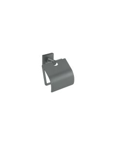 Sanco Iconic Toilet Roll Holder with cover Ανθρακί ανάγλυφο 26717-Μ118
