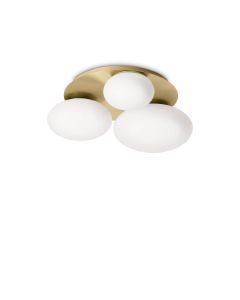 Φωτιστικό Οροφής NINFEA PL3 Ορείχαλκος Ideal Lux 293660