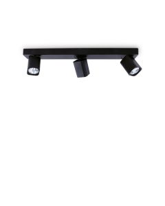 Φωτιστικό Οροφής RUDY PL3 SQUARE Μαύρο Ideal Lux 321516