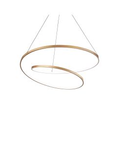Κρεμαστό Φωτιστικό OZ SP D060 ON-OFF Ορείχαλκος 2700K Ideal Lux 342368