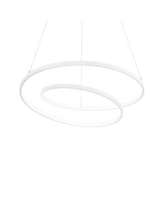 Κρεμαστό Φωτιστικό OZ SP D080 ON-OFF Λευκό 2700K Ideal Lux 342405