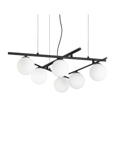 Κρεμαστό Φωτιστικό ATLAS SP6 Μαύρο Ideal Lux 365114