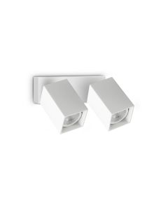 Απλίκα DYNAMITE AP2 SQUARE Λευκό Ideal Lux 371221