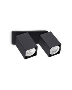 Απλίκα DYNAMITE AP2 SQUARE Μαύρο Ideal Lux 371238