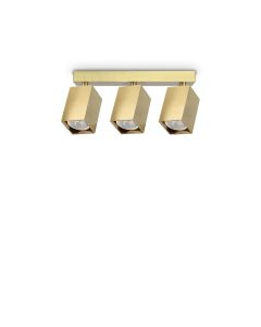 Φωτιστικό Οροφής DYNAMITE PL3 LINEAR SQUARE Ορείχαλκος Ideal Lux 371283