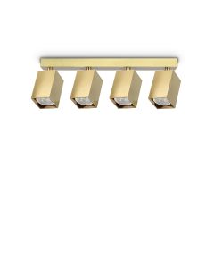 Φωτιστικό Οροφής DYNAMITE PL4 LINEAR SQUARE Ορείχαλκος Ideal Lux 371375