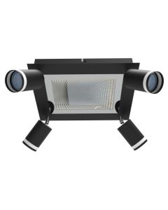 ΠΛΑΦΟΝΙΕΡΑ 9W 3000K+GU10 ΜΑΥΡΟ Spotlight 6997