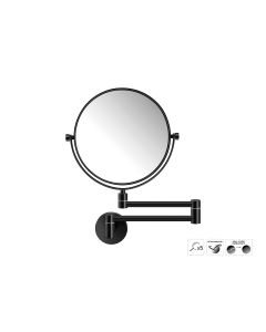 Sanco Cosmetic mirrors Μεγεθυντικός καθρέπτης 2 όψεων x5 (Διπλό βραχίονα) Μαύρο ματ MR-801-Μ116