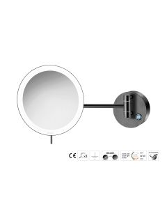 Sanco LED Cosmetic mirrors Μεγεθυντικός καθρέπτης x3 με LED PVD gun metal βουρτσιστό MRLED-705-PVD-05BR