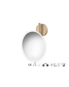 Sanco LED Cosmetic mirrors Μεγεθυντικός καθρέπτης x5 με LED Μόκα ματ MRLED-764-M103