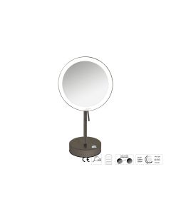 Sanco LED Cosmetic mirrors LED Επικαθήμενος Καθρέπτης μεγεθυντικός x3 Σκούρο μπρονζέ ματ MRLED-903-DM25