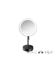 Sanco LED Cosmetic mirrors LED Επικαθήμενος Καθρέπτης μεγεθυντικός x3 Μαύρο ματ MRLED-903-Μ116