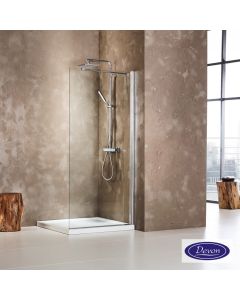Διαχωριστικό κρύσταλλο ντουζιέρας Walk-in 90 ρυθμιζόμενo από 87 έως 89εκ. ύψους 185, Devon Clean Glass Chrome WD90C-100