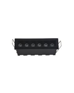 Downlight σποτ 6*3W 3CCT σε μαύρη απόχρωση X00200B