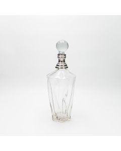 ΚΑΡΑΦΑ ΓΥΑΛΙΝΗ - ΜΕΤΑΛΛΙΚΗ ΑΣΗΜΙ  10x33cm Eurolamp 752-10520