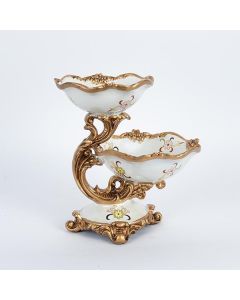ΦΟΝΤΑΝΙΕΡΑ ΠΟΛΥΡΕΖΙΝ ΛΕΥΚΗ - ΧΡΥΣΗ 24x19x26cm Eurolamp 752-21012