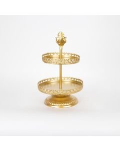 ΟΡΝΤΕΡΒΙΕΡΑ ΜΕΤΑΛΛΙΚΗ ΧΡΥΣΗ 25.5x25.5x40.5cm Eurolamp 754-11019
