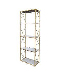 ΡΑΦΙΕΡΑ ΜΕΤΑΛΛΙΚΗ ΧΡΥΣΗ 61x28x177cm Eurolamp 750-31513