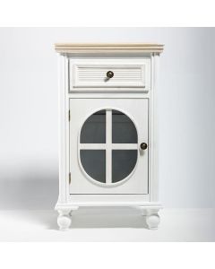 ΒΙΤΡΙΝΑ ΞΥΛΙΝΗ ΛΕΥΚΗ 1 ΣΥΡΤΑΡΙ 1 ΠΟΡΤΑ 42x34x72.5cm Eurolamp 810-00129