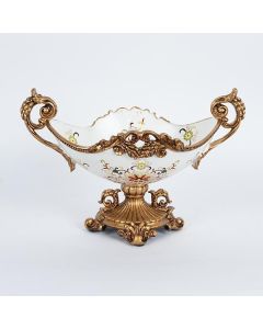 ΦΟΝΤΑΝΙΕΡΑ ΠΟΛΥΡΕΖΙΝ ΛΕΥΚΗ - ΧΡΥΣΗ  35x20x23cm Eurolamp 752-21013