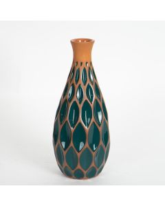 ΒΑΖΟ ΚΕΡΑΜΙΚΟ ΤΕΡΑΚΟΤΑ - ΚΥΠΑΡΙΣΣΙ 12.1x12.1x28.5cm Eurolamp 752-20226