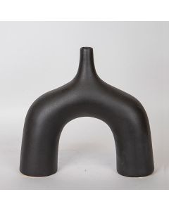 ΒΑΖΟ ΚΕΡΑΜΙΚΟ ΜΑΥΡΟ 34x10x33cm Eurolamp 752-20140