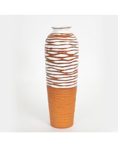 ΒΑΖΟ ΚΕΡΑΜΙΚΟ ΤΕΡΑΚΟΤΑ -  ΛΕΥΚΟ  12.1x12.1x36.1cm Eurolamp 752-20232