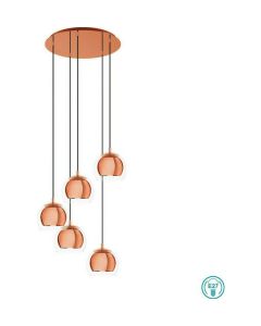 Eglo Rocamar Μοντέρνο Κρεμαστό Φωτιστικό Πολύφωτο σε Χάλκινο Χρώμα 98595