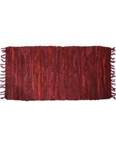 Δερμάτινο χαλάκι LEAΤΗΕR FLΑΤ RED 60Χ90 San Lorentzo 1372RED