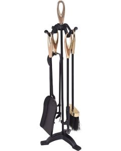 Αξεσουάρ Τζακιού (Κρεμανταλάς) Σετ 5 τμχ. Μαύρο 171561 