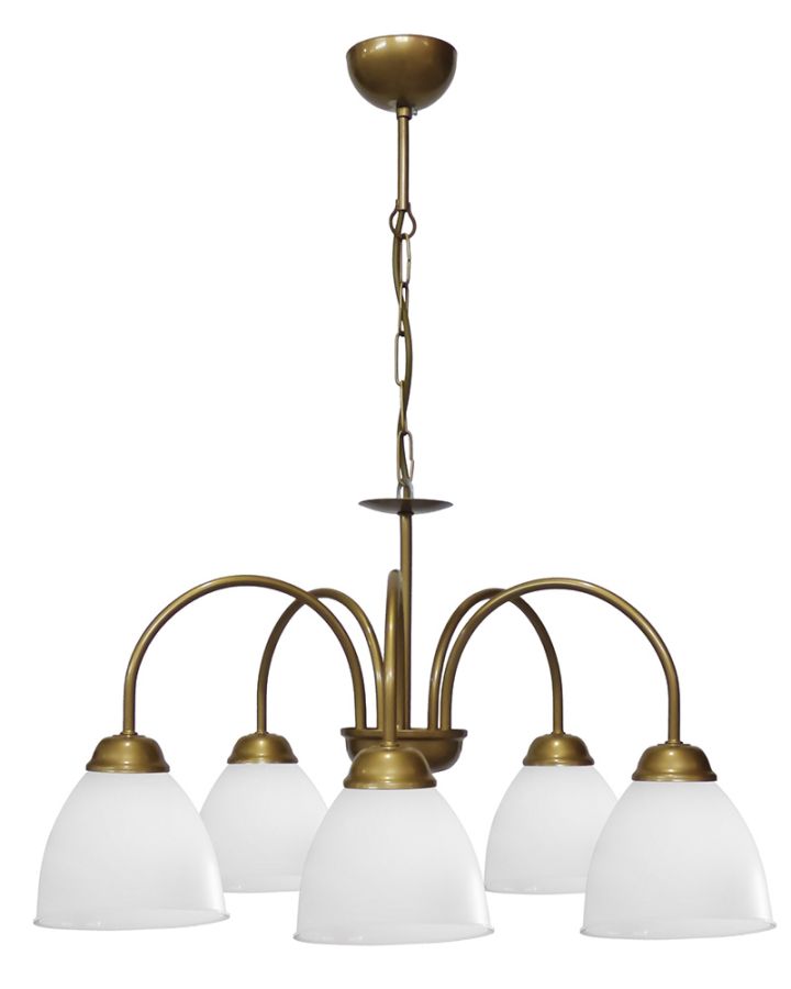 BELLA/5L-OVO GOLD MAT-WHITE ΠΟΛΥΦΩΤΟ ΚΡΕΜΑΣΤΟ Heronia 01-0453