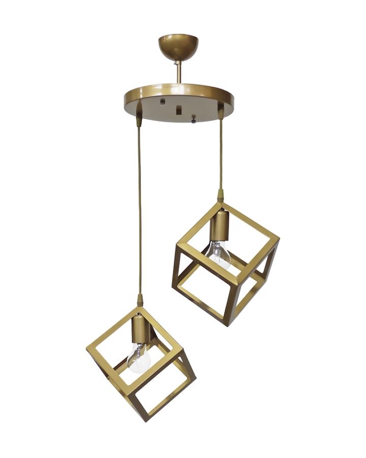 KYVOS/2L GOLD MAT PENDEL 2/L ΚΡΕΜΑΣΤΟ ΜΕΤ. Heronia 34-0352