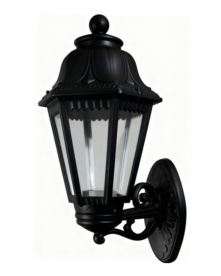 LP-550 BLACK ΦΑΝΑΡΙ UP-DOWN ΕΞΑΓΩΝΟ ΠΛΑΣΤΙΚΟ Heronia 42-0081