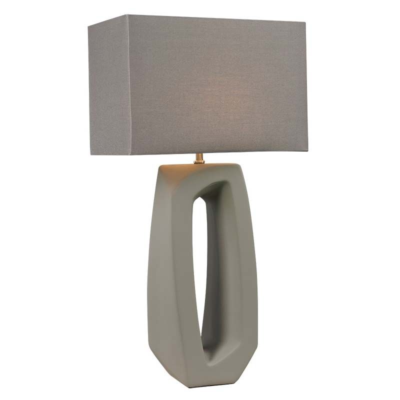 Επιτραπέζιο Λαμπατέρ Ø40xH76cm 1xE27 Κεραμική Βάση Υφασμάτινο Αμπαζούρ Sun Light 14T11-X411U