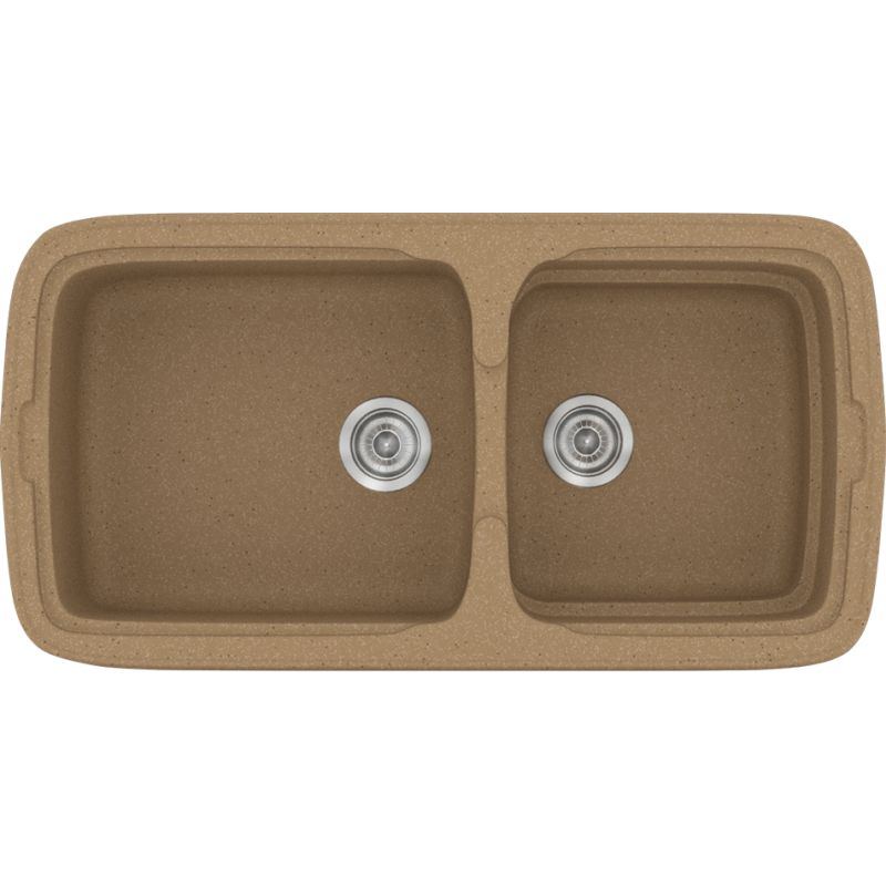 Νεροχύτης Κουζίνας 96x50,5εκ. Ένθετος Eρμάριο 100 εκ.Συνθετικός Granite Celtic Stone Sanitec Classic 305-46