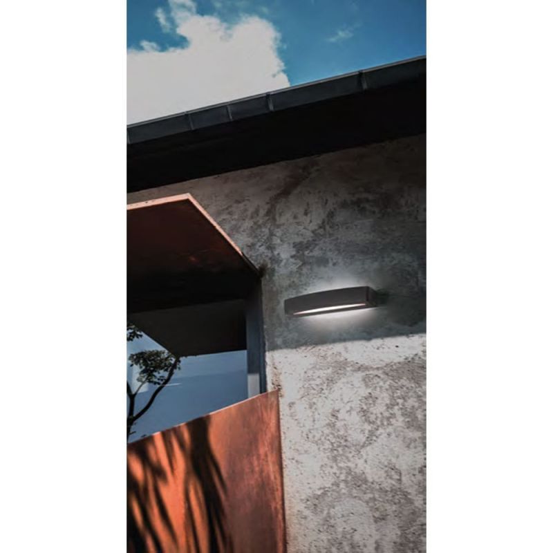 Απλίκα Επίτοιχη IP54 Ανθυγρή Led 12w 371 lm 3000K Λευκό Αλουμίνιο Viokef Rio 4223300