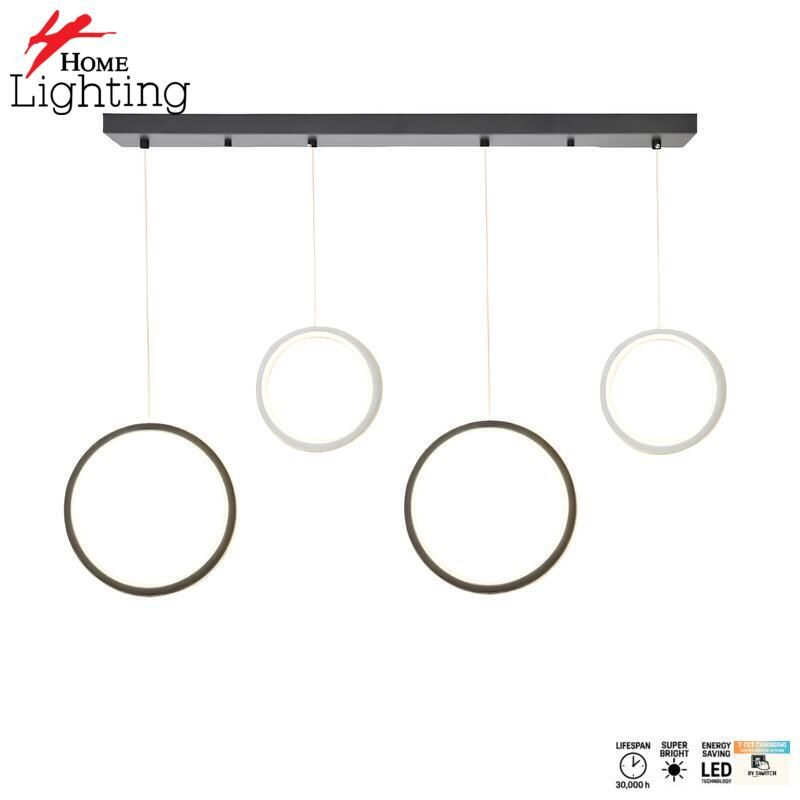 SE LED 16 DOUBLE AINA BLACK AND WHITE PENDANT 16*2+22*2x100cm 3CCT 2 YEARS WARRANTY+ HOMELIGHTING 77-50986