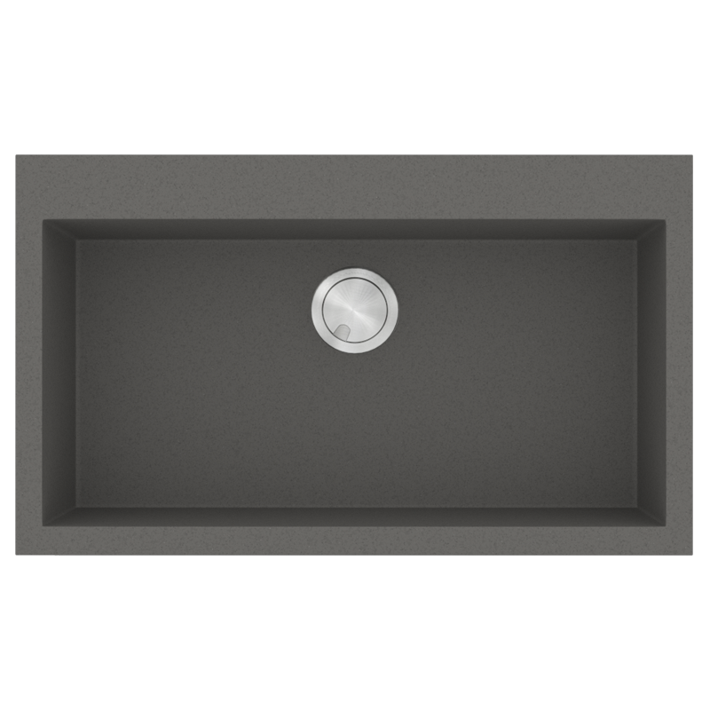 Νεροχύτης Κουζίνας 79x50cm Ένθετος ερμάριο 80cm Γρανίτης Χρώμα Pietra Sanitec 808-35-Pietra