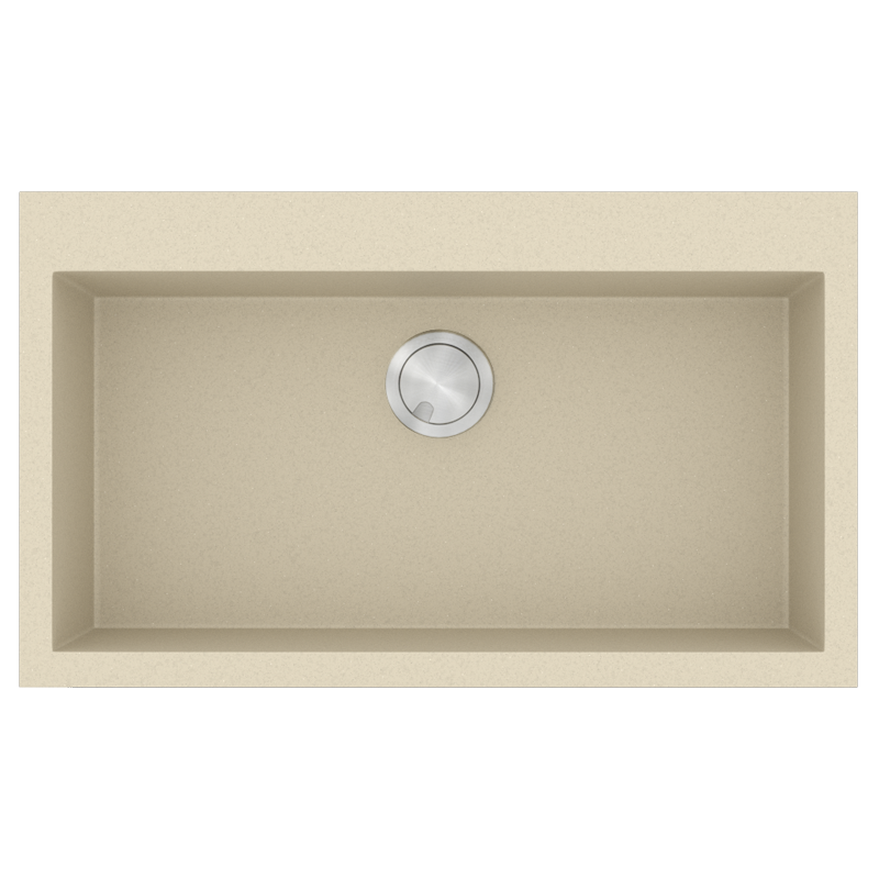Νεροχύτης Κουζίνας 60x50cm Ένθετος Eρμάριο 60cm Γρανίτης Sanitec Ultra Granite 809-31-Ocra