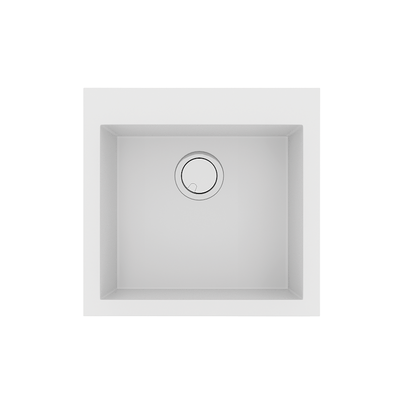 Νεροχύτης Κουζίνας 50x50cm Ένθετος Ερμάριο 50cm Γρανίτης Sanitec Ultra Granite 816-30-Bianco