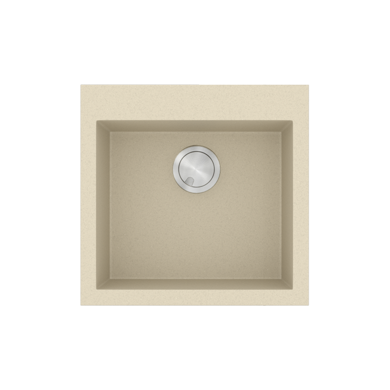 Νεροχύτης Κουζίνας 50x50cm Ένθετος Ερμάριο 50cm Γρανίτης Sanitec Ultra Granite 816-31-Ocra