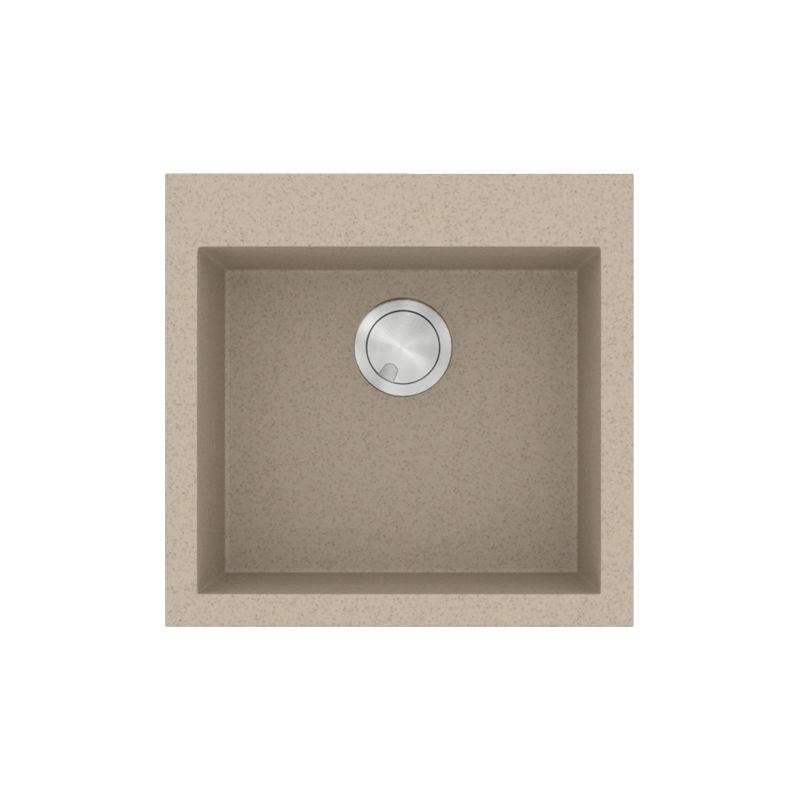 Νεροχύτης Κουζίνας 50x50cm Ένθετος Ερμάριο 50cm Γρανίτης Sanitec Ultra Granite 816-32-Sabbia