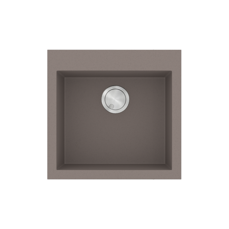 Νεροχύτης Κουζίνας 50x50cm Ένθετος Ερμάριο 50cm Γρανίτης Sanitec Ultra Granite 816-34-Sienna