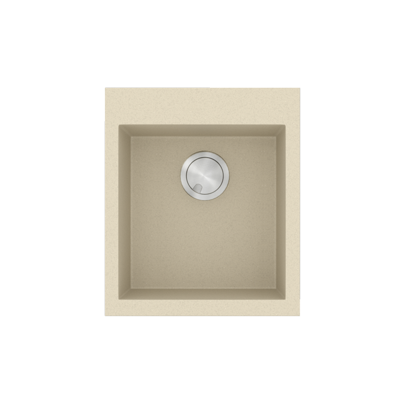 Νεροχύτης Κουζίνας 50x40cm Ένθετος Ερμάριο 90cm Γρανίτης Sanitec Ultra Granite 819-31-Ocra