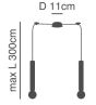 SE21-GM-5-BL2  ADEPT TUBE GOLD MATT Gold Matt Pendant+ HOMELIGHTING 77-8681
